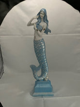 Load image into Gallery viewer, MERMAID TO LOVE/ Embellished with Aurora Borealis Swarovski Crystals. W 4.5” L 4” H 18” W