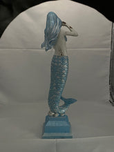 Load image into Gallery viewer, MERMAID TO LOVE/ Embellished with Aurora Borealis Swarovski Crystals. W 4.5” L 4” H 18” W